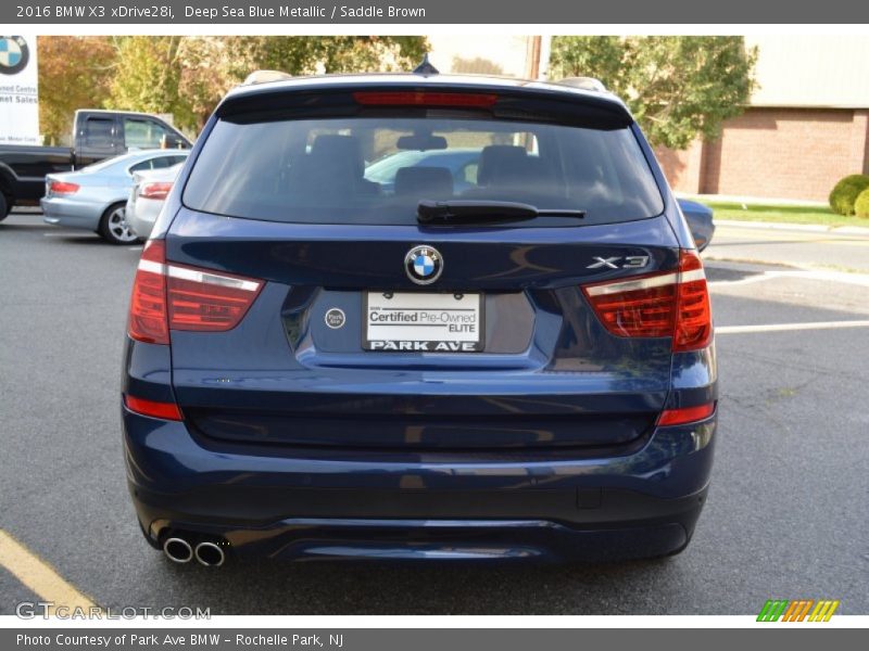 Deep Sea Blue Metallic / Saddle Brown 2016 BMW X3 xDrive28i