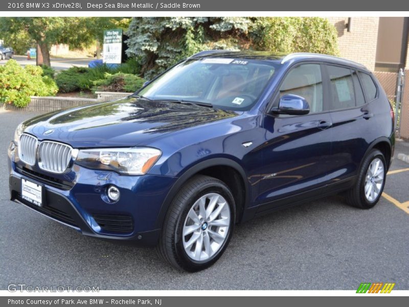 Deep Sea Blue Metallic / Saddle Brown 2016 BMW X3 xDrive28i