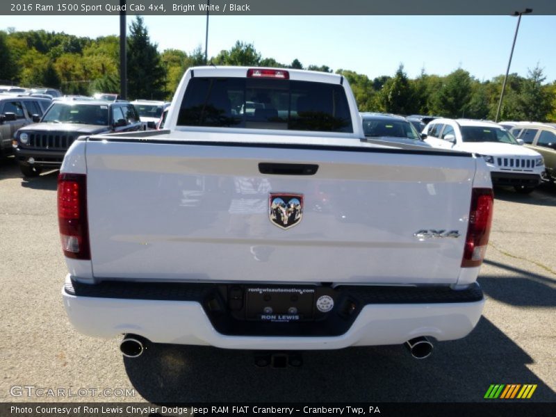 Bright White / Black 2016 Ram 1500 Sport Quad Cab 4x4