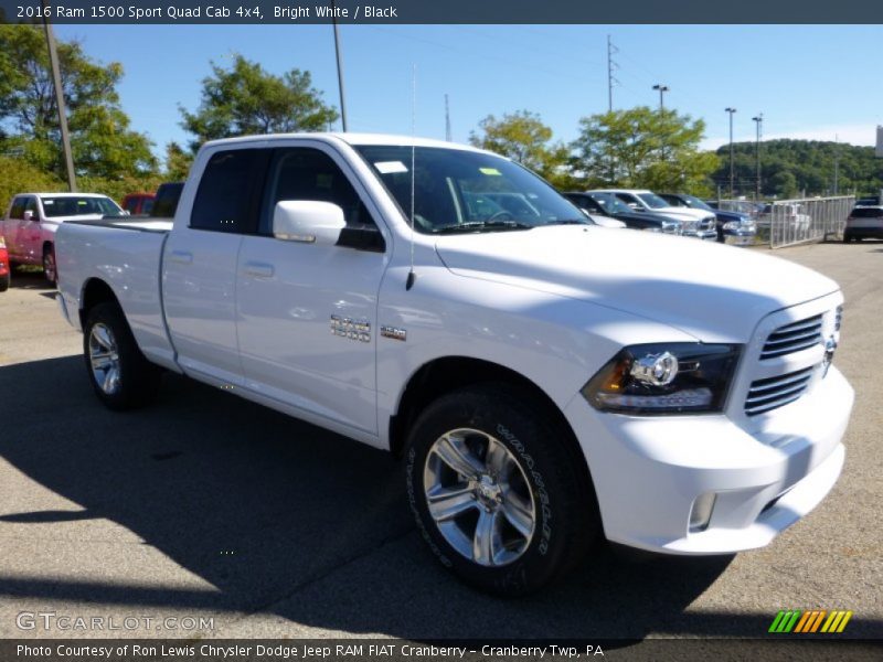 Bright White / Black 2016 Ram 1500 Sport Quad Cab 4x4