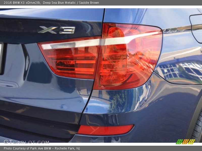 Deep Sea Blue Metallic / Saddle Brown 2016 BMW X3 xDrive28i
