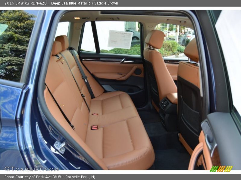 Rear Seat of 2016 X3 xDrive28i