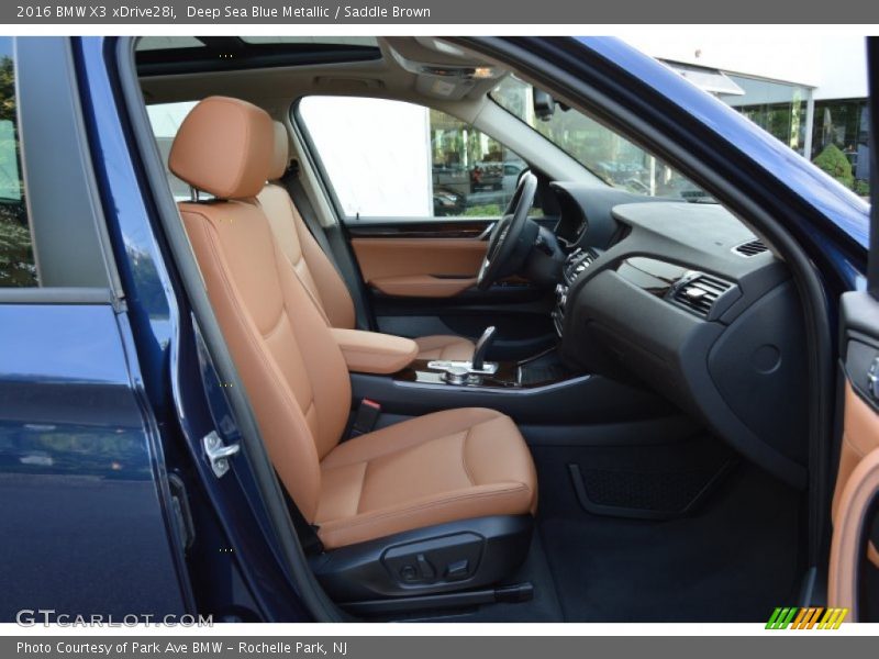 Deep Sea Blue Metallic / Saddle Brown 2016 BMW X3 xDrive28i