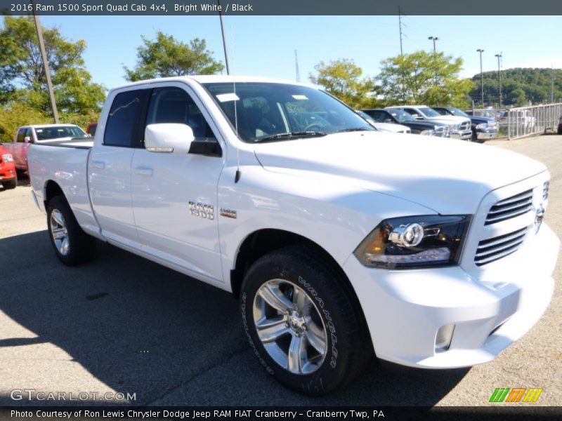 Bright White / Black 2016 Ram 1500 Sport Quad Cab 4x4