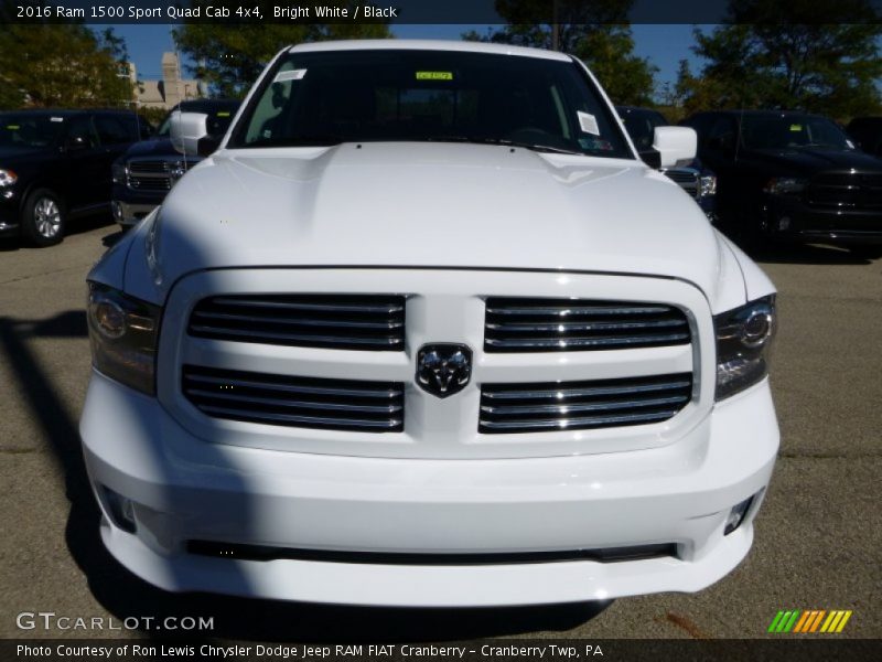 Bright White / Black 2016 Ram 1500 Sport Quad Cab 4x4