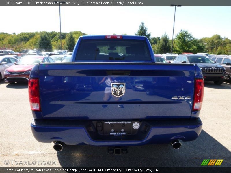 Blue Streak Pearl / Black/Diesel Gray 2016 Ram 1500 Tradesman Crew Cab 4x4