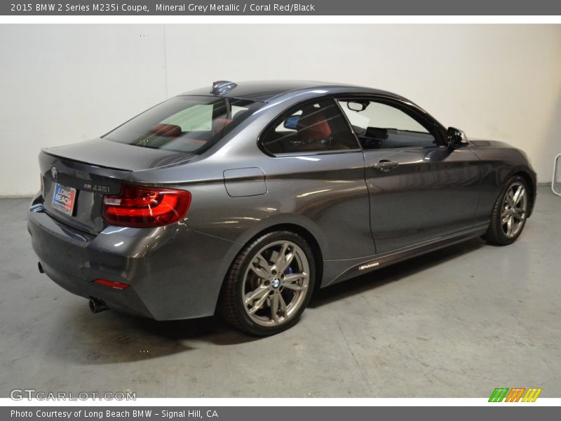 Mineral Grey Metallic / Coral Red/Black 2015 BMW 2 Series M235i Coupe