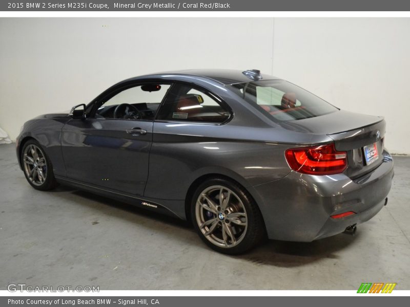 Mineral Grey Metallic / Coral Red/Black 2015 BMW 2 Series M235i Coupe