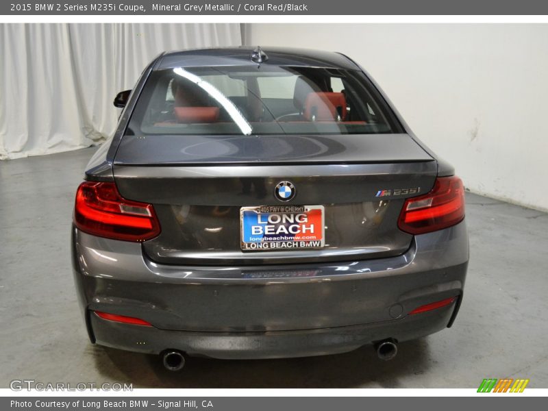 Mineral Grey Metallic / Coral Red/Black 2015 BMW 2 Series M235i Coupe