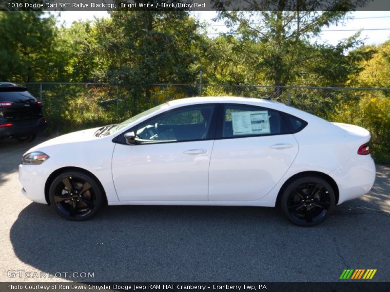 Bright White / Black/Ruby Red 2016 Dodge Dart SXT Rallye Blacktop