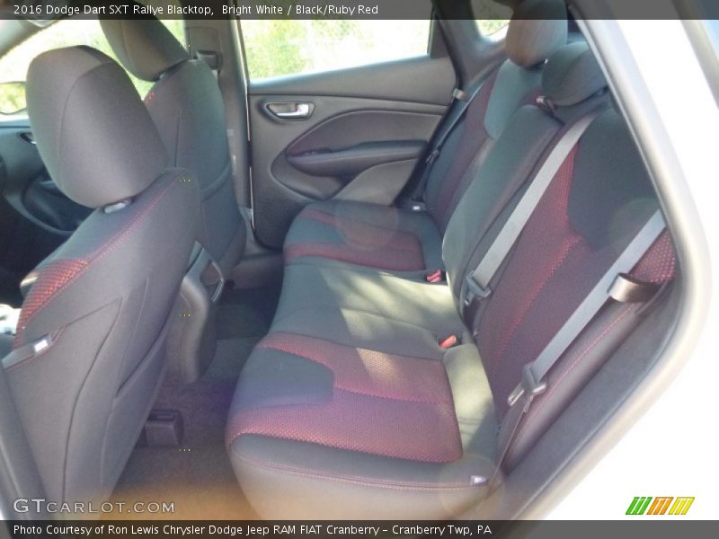 Bright White / Black/Ruby Red 2016 Dodge Dart SXT Rallye Blacktop