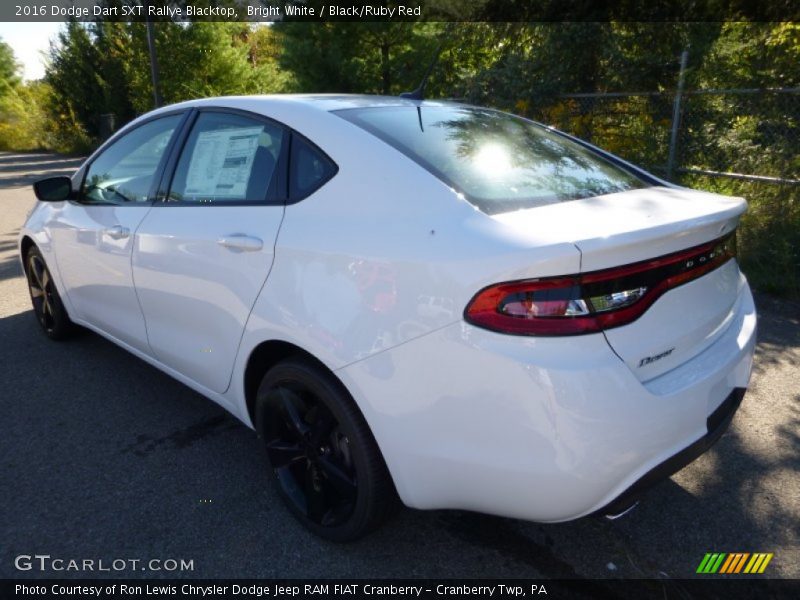 Bright White / Black/Ruby Red 2016 Dodge Dart SXT Rallye Blacktop