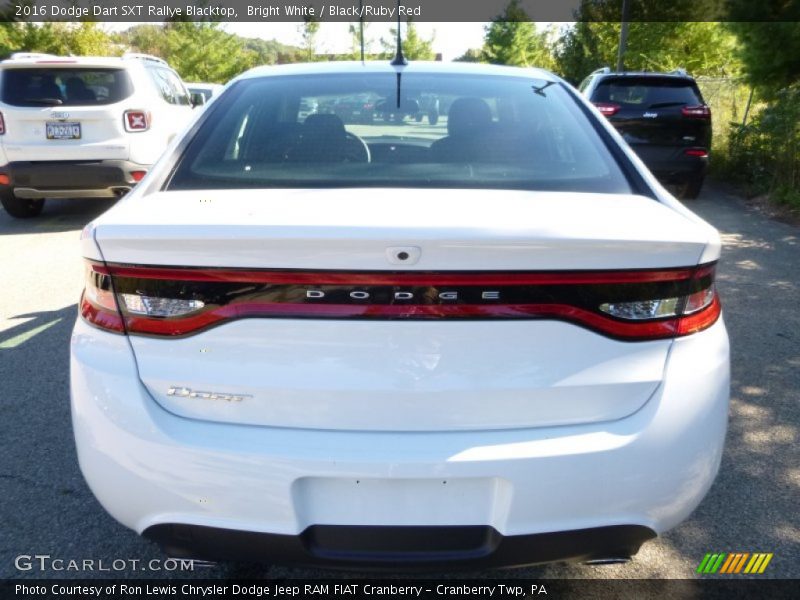 Bright White / Black/Ruby Red 2016 Dodge Dart SXT Rallye Blacktop