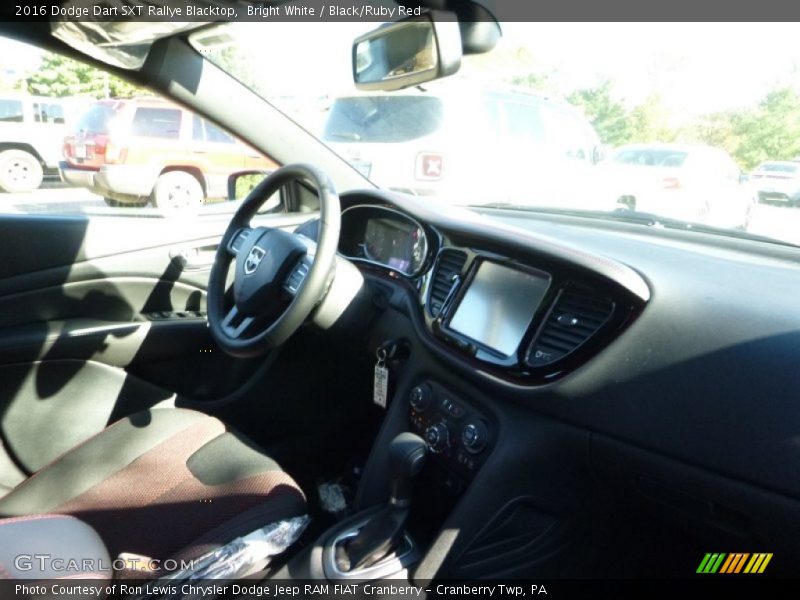 Bright White / Black/Ruby Red 2016 Dodge Dart SXT Rallye Blacktop