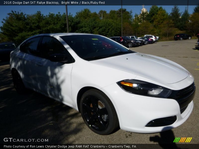 Bright White / Black/Ruby Red 2016 Dodge Dart SXT Rallye Blacktop