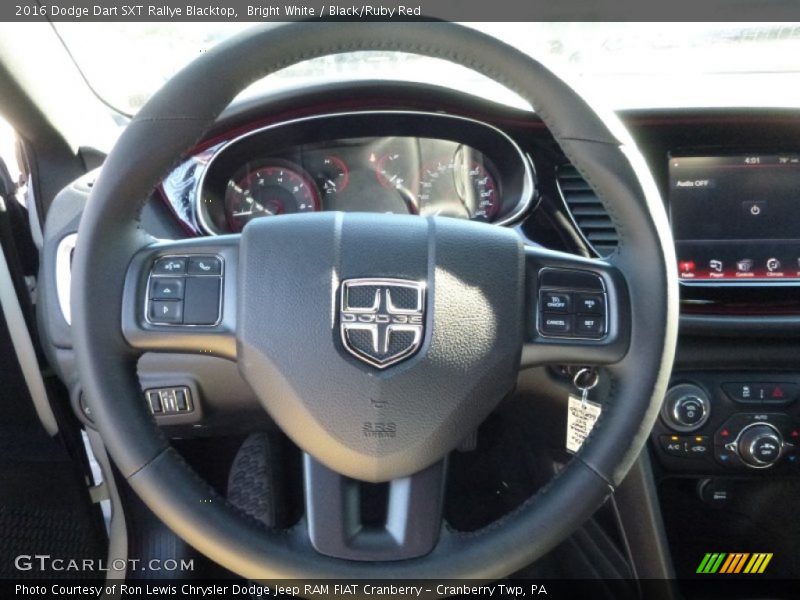 Bright White / Black/Ruby Red 2016 Dodge Dart SXT Rallye Blacktop