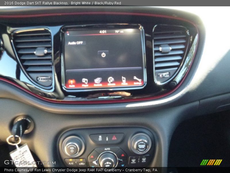 Bright White / Black/Ruby Red 2016 Dodge Dart SXT Rallye Blacktop