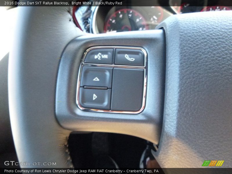 Bright White / Black/Ruby Red 2016 Dodge Dart SXT Rallye Blacktop