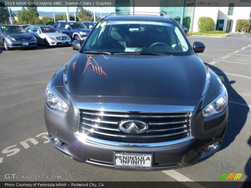 Diamond Slate / Graphite 2014 Infiniti QX60 Hybrid AWD