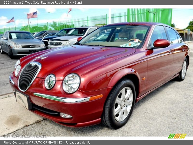 Radiance Red Metallic / Sand 2004 Jaguar S-Type 3.0