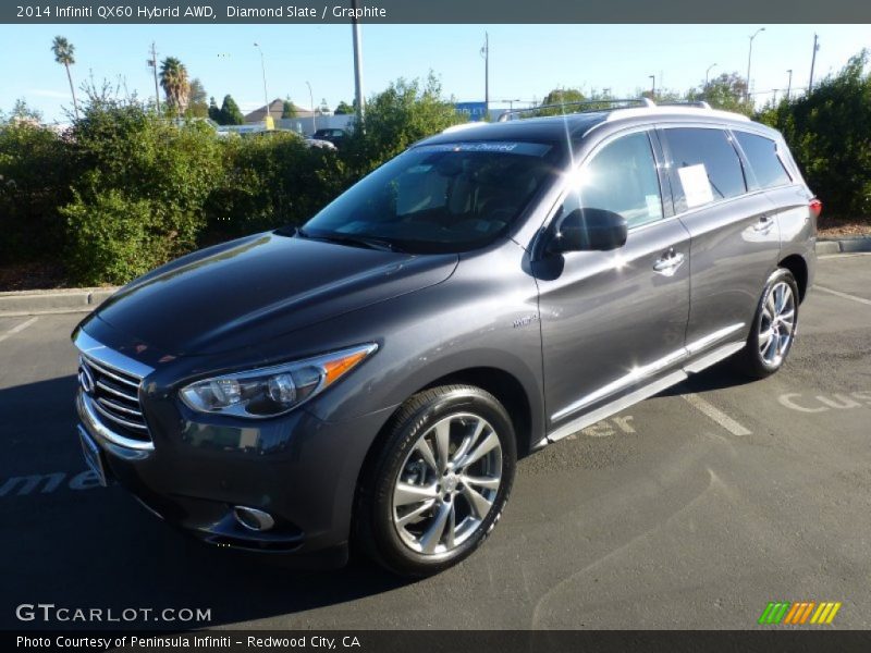 Diamond Slate / Graphite 2014 Infiniti QX60 Hybrid AWD