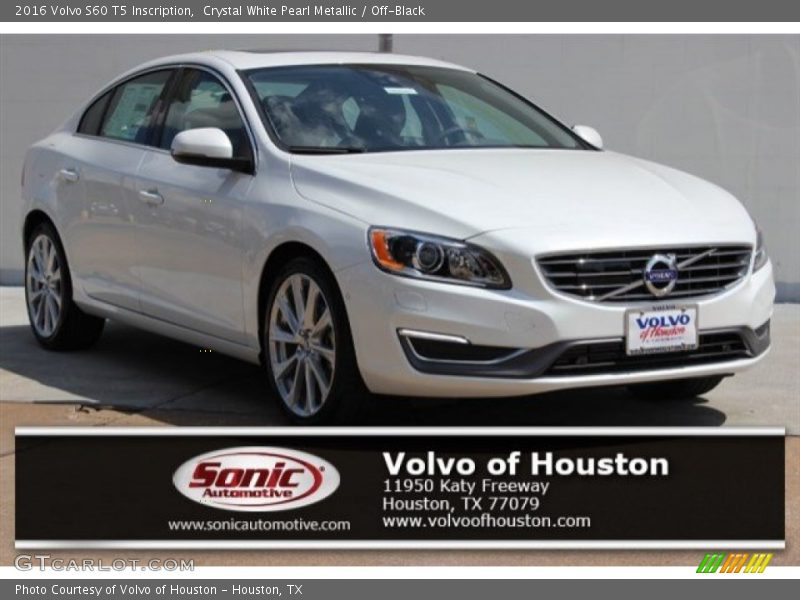 Crystal White Pearl Metallic / Off-Black 2016 Volvo S60 T5 Inscription