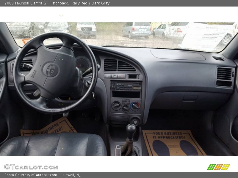 Rally Red / Dark Gray 2003 Hyundai Elantra GT Hatchback