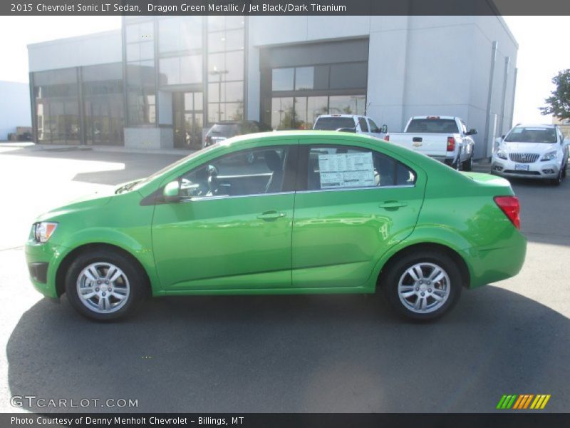 Dragon Green Metallic / Jet Black/Dark Titanium 2015 Chevrolet Sonic LT Sedan