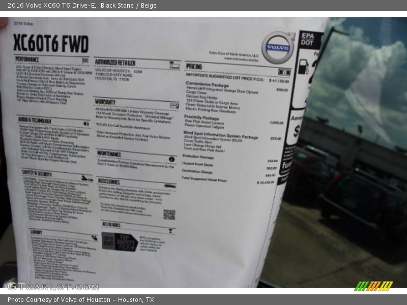 Black Stone / Beige 2016 Volvo XC60 T6 Drive-E