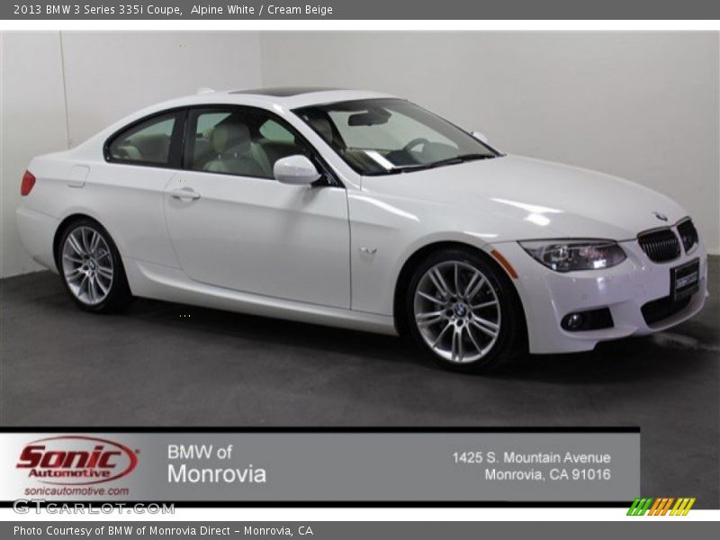 Alpine White / Cream Beige 2013 BMW 3 Series 335i Coupe