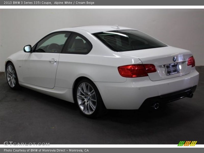 Alpine White / Cream Beige 2013 BMW 3 Series 335i Coupe