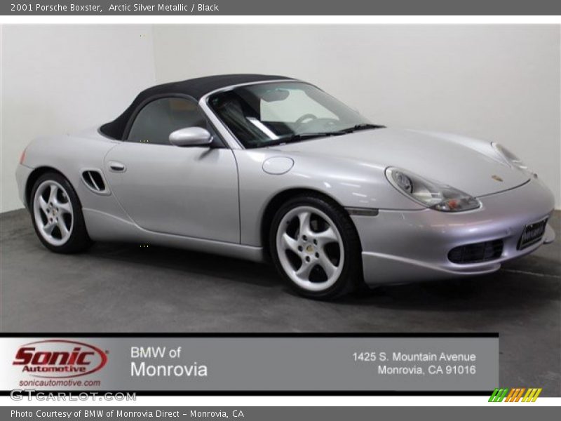 Arctic Silver Metallic / Black 2001 Porsche Boxster