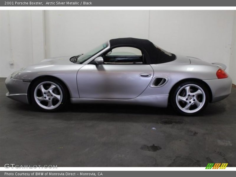 Arctic Silver Metallic / Black 2001 Porsche Boxster