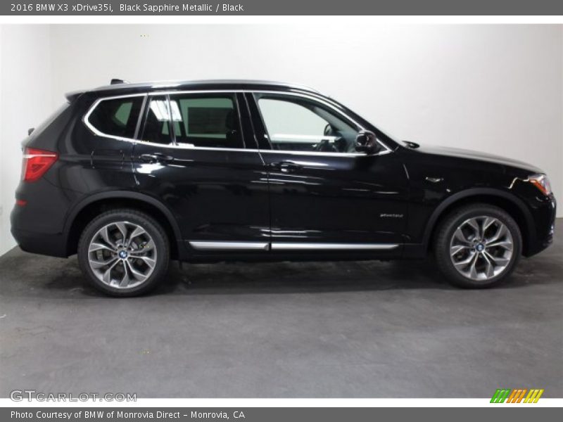 Black Sapphire Metallic / Black 2016 BMW X3 xDrive35i