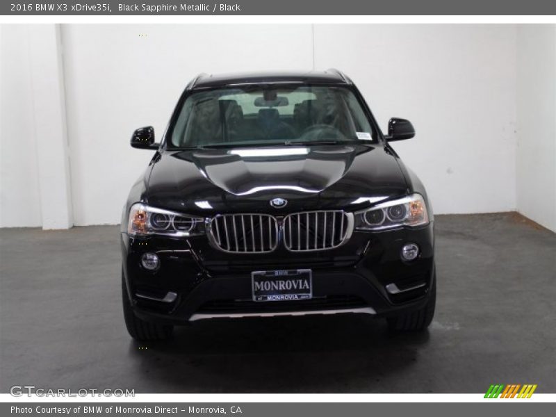 Black Sapphire Metallic / Black 2016 BMW X3 xDrive35i