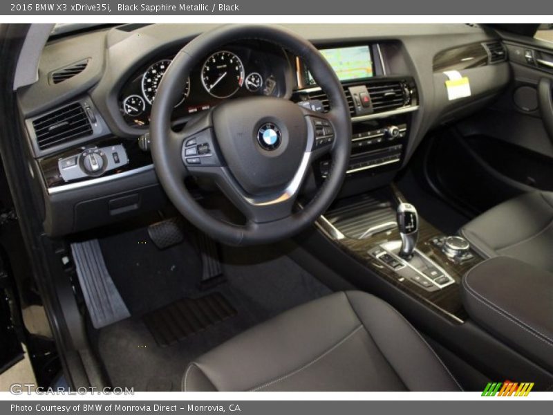 Black Sapphire Metallic / Black 2016 BMW X3 xDrive35i