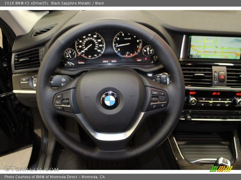 Black Sapphire Metallic / Black 2016 BMW X3 xDrive35i