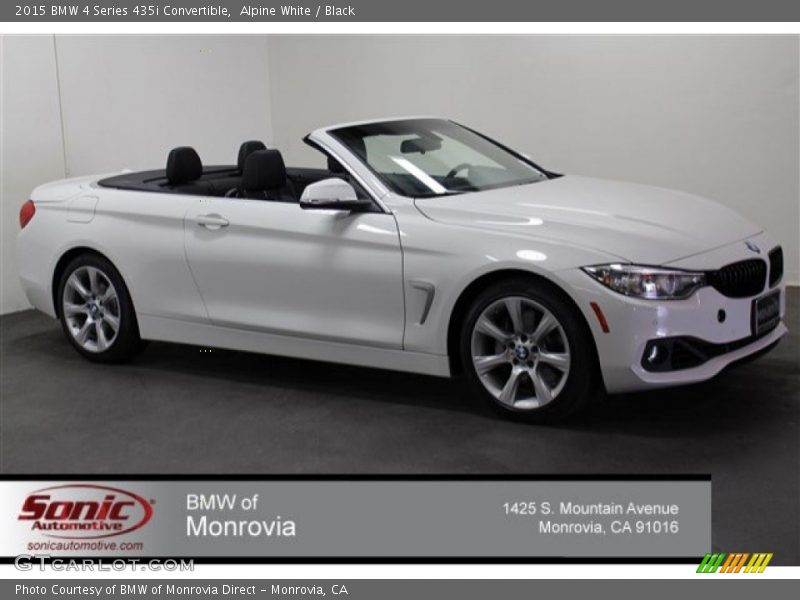 Alpine White / Black 2015 BMW 4 Series 435i Convertible