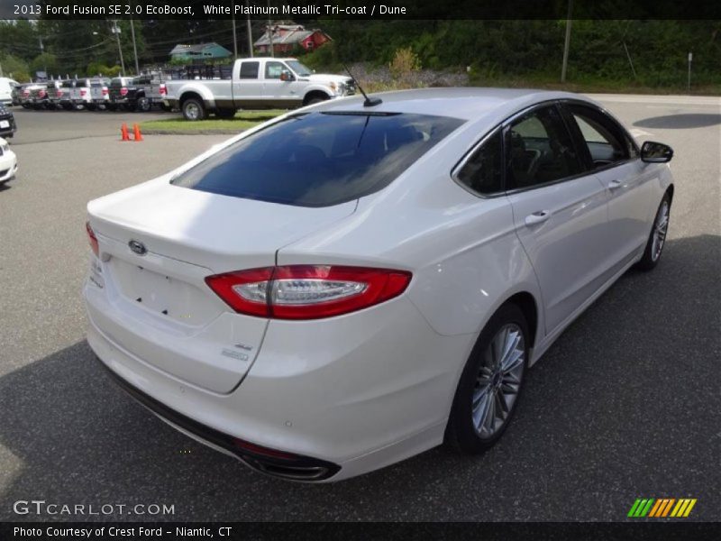 White Platinum Metallic Tri-coat / Dune 2013 Ford Fusion SE 2.0 EcoBoost