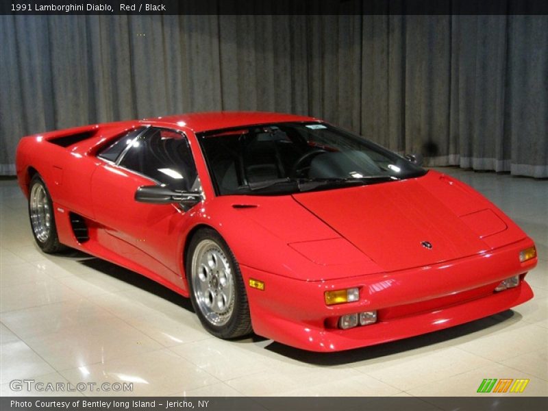 1991 Lamborghini Diablo, Red / Black, Front Right - 1991 Lamborghini Diablo 