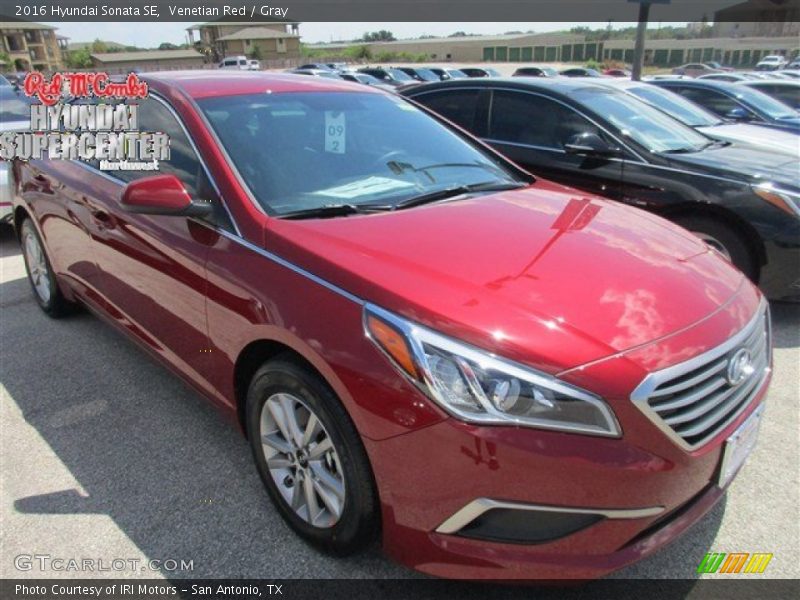 Venetian Red / Gray 2016 Hyundai Sonata SE