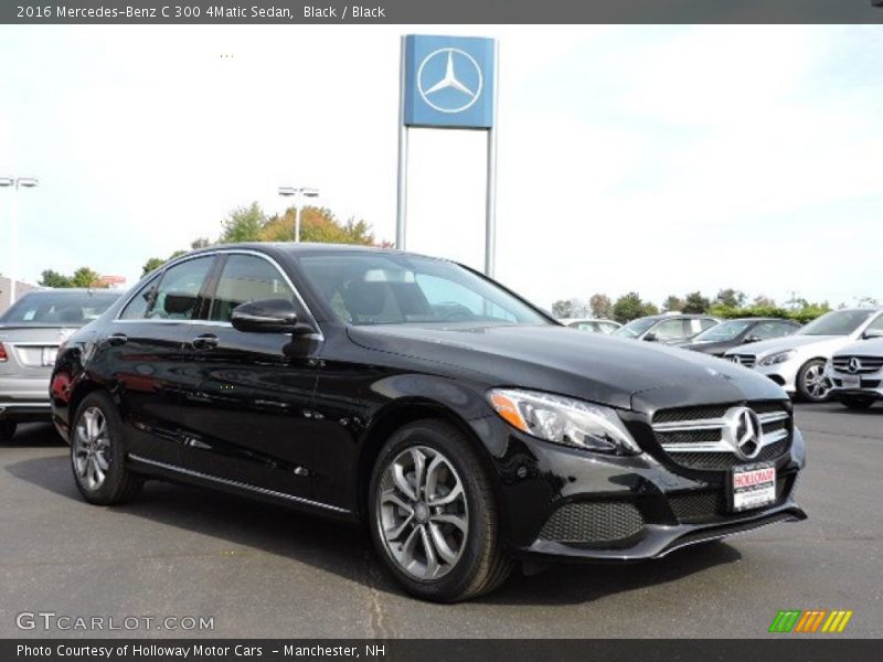 Black / Black 2016 Mercedes-Benz C 300 4Matic Sedan