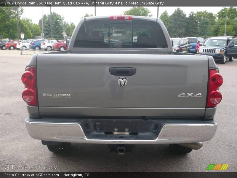 Mineral Gray Metallic / Medium Slate Gray 2007 Dodge Ram 3500 Big Horn Quad Cab 4x4