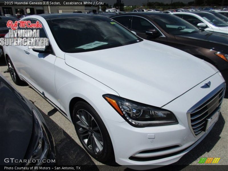 Casablanca White / Gray 2015 Hyundai Genesis 3.8 Sedan