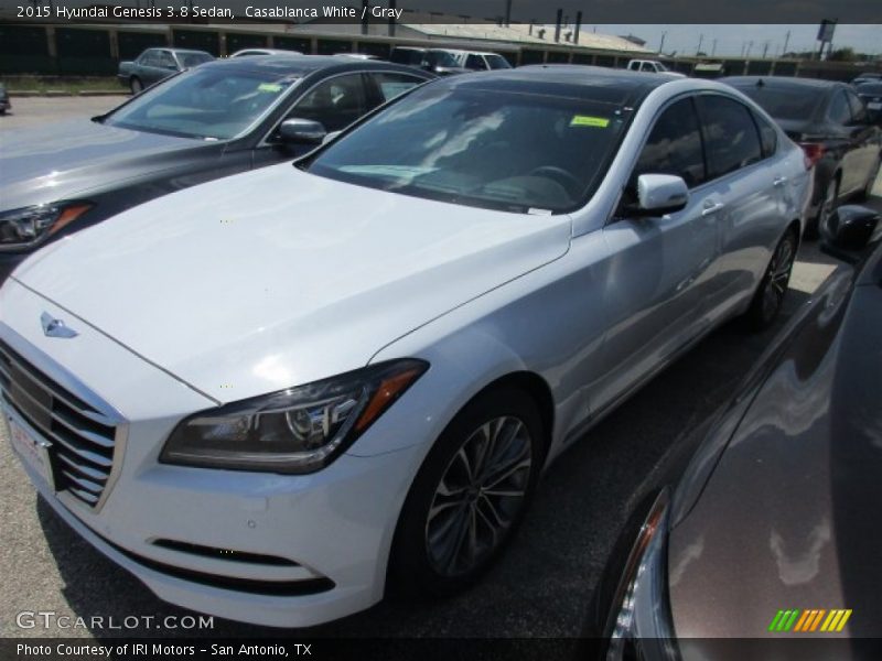 Casablanca White / Gray 2015 Hyundai Genesis 3.8 Sedan