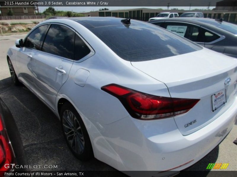 Casablanca White / Gray 2015 Hyundai Genesis 3.8 Sedan