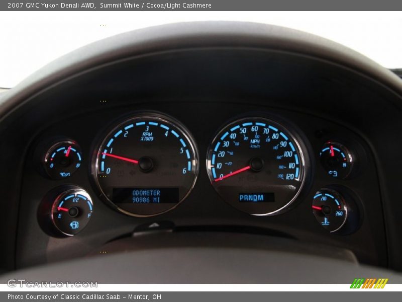 Summit White / Cocoa/Light Cashmere 2007 GMC Yukon Denali AWD