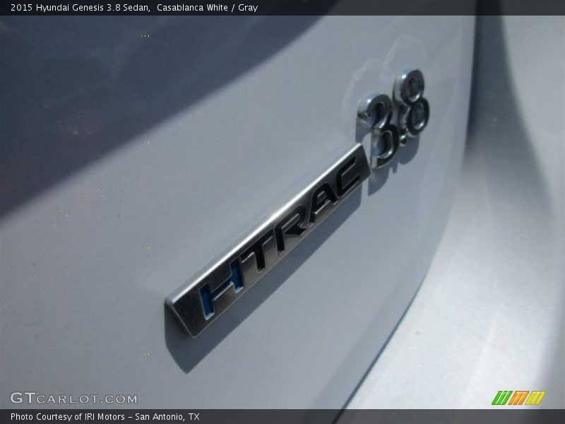 Casablanca White / Gray 2015 Hyundai Genesis 3.8 Sedan