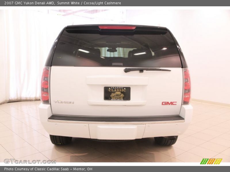 Summit White / Cocoa/Light Cashmere 2007 GMC Yukon Denali AWD