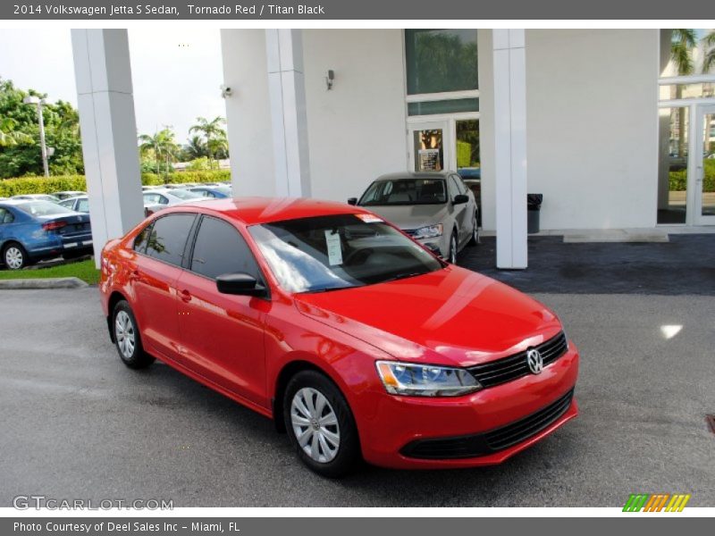 Tornado Red / Titan Black 2014 Volkswagen Jetta S Sedan